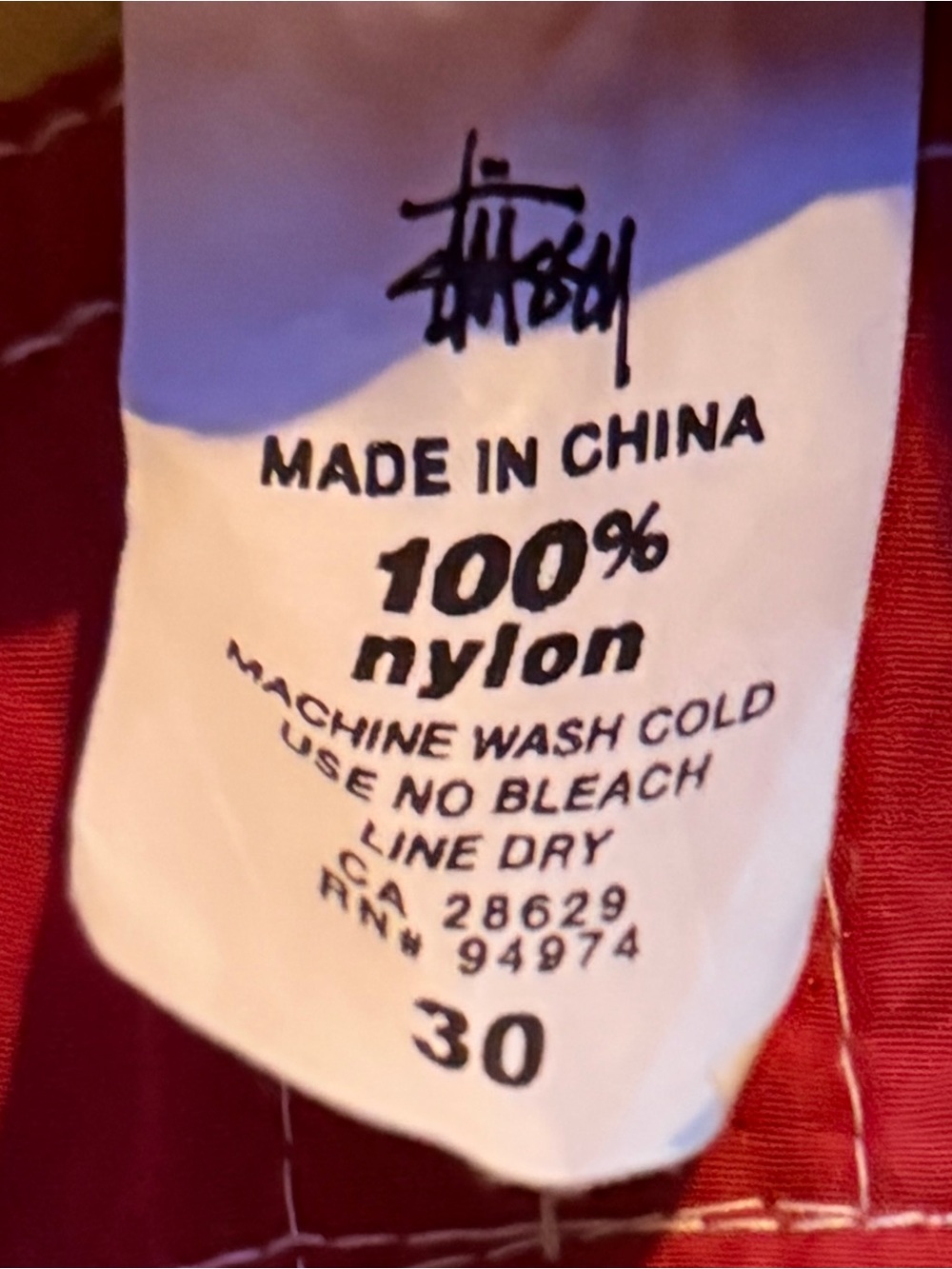 Y2K Stüssy Nylon Board Shorts Khaki 30 - Picture 4 of 8